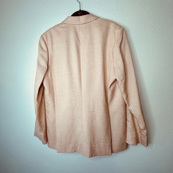 Stella McCartney Light Peach Front Button Viscose Linen Blazer Jacket 42 - Picture 6 of 14